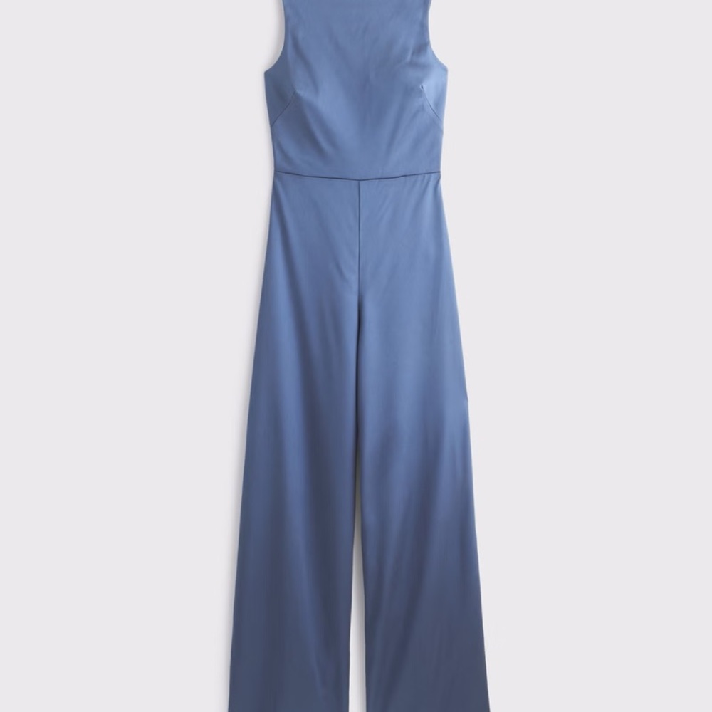 Abercrombie & Fitch Blue Slash Clasp-Back Jumpsuit NWT size Small